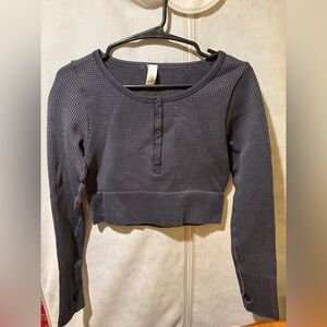 Offline by Aerie thermal waffle cropped top